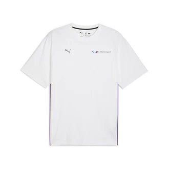 PUMA T-Shirt BMW M Motorsport Essentials+ Logo Herren Weiß/Schwarz/Dunkelblau/Rosa
