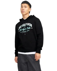 Jack & Jones Kapuzensweatshirt Logoprint Blau/Mischfarben/Beige
