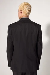 Next Baukastensakko EDIT Slim Fit Anzugjacke Western-Stil Schwarz/Dunkelbraun/Braun