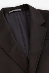 Next Baukastensakko EDIT Slim Fit Anzugjacke Western-Stil Schwarz/Dunkelbraun/Braun