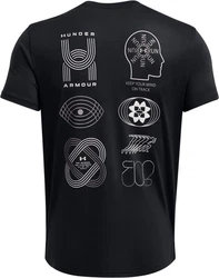 Under Armour T-Shirt Ua Run Anywhere Tee Schwarz/Dunkelgrau/Dunkelblau