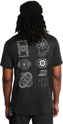 Under Armour T-Shirt Ua Run Anywhere Tee Schwarz/Dunkelgrau/Dunkelblau