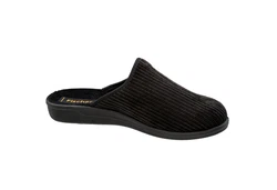Fischer-Markenschuh Frank Pantoffel Schwarz/Lila