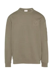 s.Oliver Sweatshirt mit Logo Dunkelgrün/Khaki