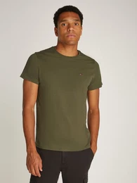 T-Shirt TJM ESSENTIAL SOLID TEE Regular Fit mit Rundhalsausschnitt und dezenter Logo-Flag