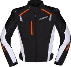 Modeka Motorradjacke Lineos Rot/Orange/Schwarz/Weiß