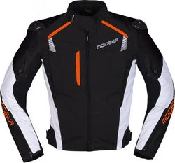 Modeka Motorradjacke Lineos Rot/Orange/Schwarz/Weiß