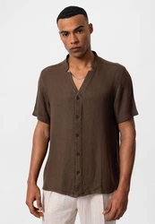 Antioch Blusenshirt Dili Dunkelbraun/Braun/Dunkelgrün/Khaki