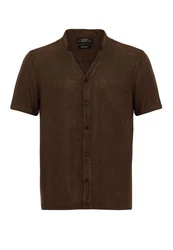 Antioch Blusenshirt Dili Dunkelbraun/Braun/Dunkelgrün/Khaki