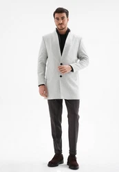Antioch Wintermantel Mandarin Collar Coat Grau/Dunkelgrau/Hellgrau