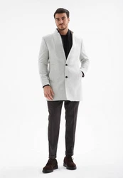 Antioch Wintermantel Mandarin Collar Coat Grau/Dunkelgrau/Hellgrau