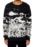 iriedaily Rundhalspullover Crazy Fresh Knit Dunkelgrau/Creme/Schwarz/Weiß
