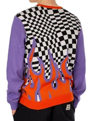 iriedaily Rundhalspullover Crazy Fresh Knit Lila/Orange
