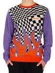 iriedaily Rundhalspullover Crazy Fresh Knit Lila/Orange