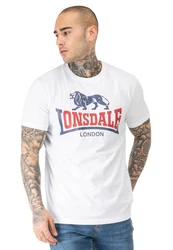 Lonsdale T-Shirt Lion Two Tone Rot/Weiß