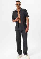 Antioch Blusenshirt Hargeisa Grau/Schwarz/Dunkelgrau