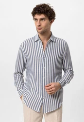Antioch Blusenshirt Lusaka Blau/Hellblau/Grau/Beige/Dunkelblau