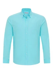Dandalo Blusenshirt Fred Türkis/Hellblau