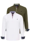 Williot Blusenshirt Belicia Dunkelgrün/Creme/Weiß