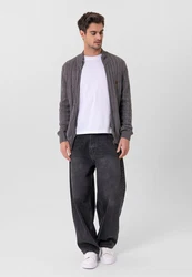 Faber Cardigan Jacey Quinn Dunkelgrau/Grau/Hellgrau