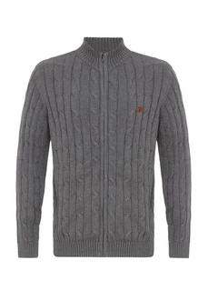 Faber Cardigan Jacey Quinn Dunkelgrau/Grau/Hellgrau