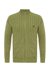 Faber Cardigan Jacey Quinn Dunkelgrün/Grün