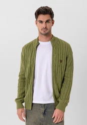 Faber Cardigan Jacey Quinn Dunkelgrün/Grün