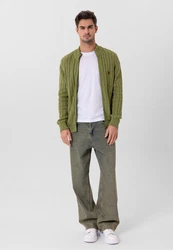 Faber Cardigan Jacey Quinn Dunkelgrün/Grün