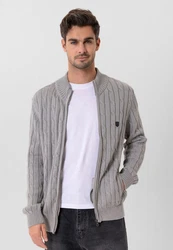 Faber Cardigan Jacey Quinn Grau/Hellgrau