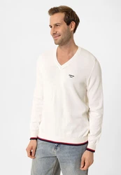 Moxx Paris Sweatshirt Maxime Creme/Beige/Khaki/Dunkelblau/Weiß