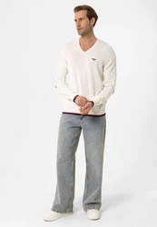 Moxx Paris Sweatshirt Maxime Creme/Beige/Khaki/Dunkelblau/Weiß