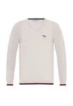 Moxx Paris Sweatshirt Maxime Creme/Beige/Khaki/Dunkelblau/Weiß