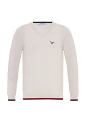 Moxx Paris Sweatshirt Maxime Creme/Beige/Khaki/Dunkelblau/Weiß
