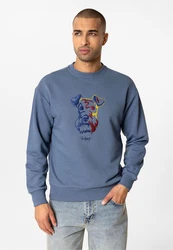 Williot Sweatshirt HUGOS Grau/Blau/Hellblau