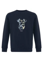 Williot Sweatshirt HUGOS Dunkelblau/Blau/Beige