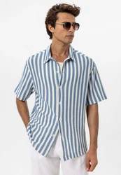 Antioch Blusenshirt Gianni Blau/Hellblau