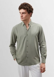Antioch Blusenshirt Causal Shirt Khaki/Grün/Hellgrün/Dunkelgrün