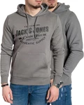 Jack & Jones Kapuzenpullover stilvolle Hoodies mit Logoprint Grau/Dunkelgrau/Dunkelgrün