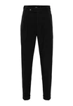 Antioch Strandhose High Waist Pleated Casual Trousers Schwarz