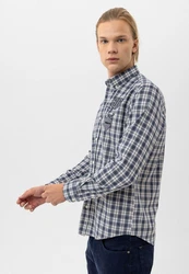 By Diess Collection Blusenshirt Shirt Blau/Dunkelblau/Hellblau