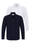 Daniel Hills Blusenshirt Samuel Hellblau/Dunkelblau/Weiß/Blau