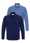 Daniel Hills Blusenshirt Samuel Dunkelblau/Blau/Hellblau