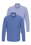 Daniel Hills Blusenshirt Samuel Dunkelblau/Hellblau/Blau
