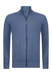 Jacey Quinn Cardigan Zipper Blau/Dunkelblau/Grau/Hellblau