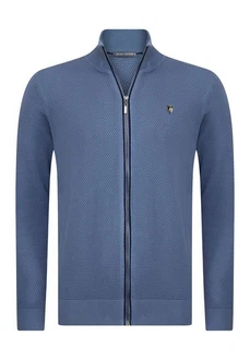 Jacey Quinn Cardigan Zipper Blau/Dunkelblau/Grau/Hellblau