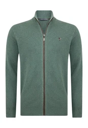 Jacey Quinn Cardigan Zipper Dunkelgrün/Türkis/Grün