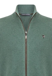 Jacey Quinn Cardigan Zipper Dunkelgrün/Türkis/Grün