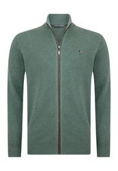 Jacey Quinn Cardigan Zipper Dunkelgrün/Türkis/Grün