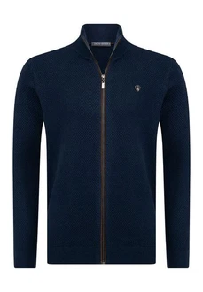 Jacey Quinn Cardigan Zipper Dunkelblau/Hellblau/Blau Jacey Quinn Cardigan Zipper Dunkelblau/Hellblau/Blau