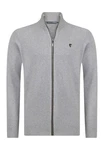 Jacey Quinn Cardigan Zipper Grau/Hellgrau